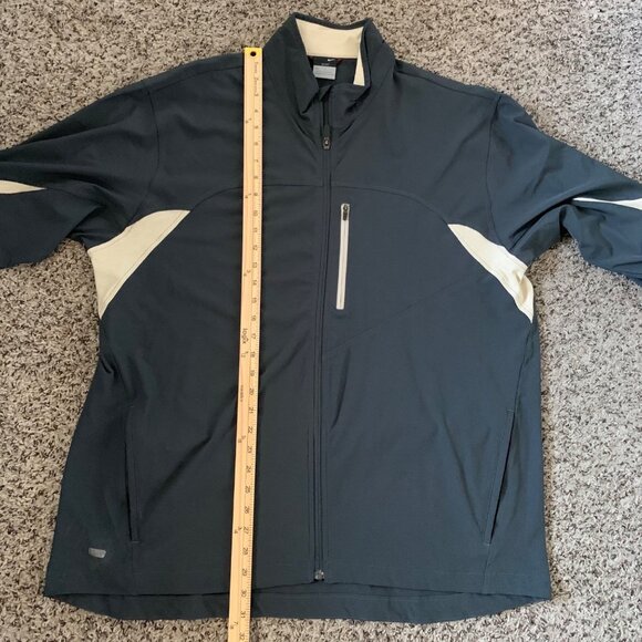 Nike Dri-Fit Mens Full-Zip Jacket Gray/White Size XL Athletic Lightweight Sports - Picture 5 of 6